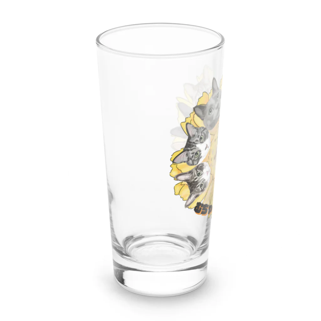 みきぞーん｜保護猫 ミッキー画伯と肉球とおともだちのmuchaguraainima Long Sized Water Glass :left