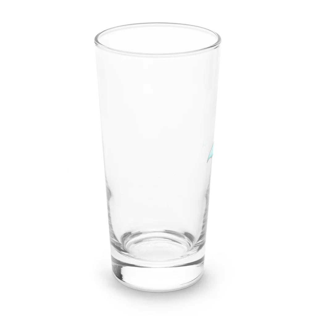 🦇水月黒羽ᙅ⩬のコウモリくん（水色） Long Sized Water Glass :left