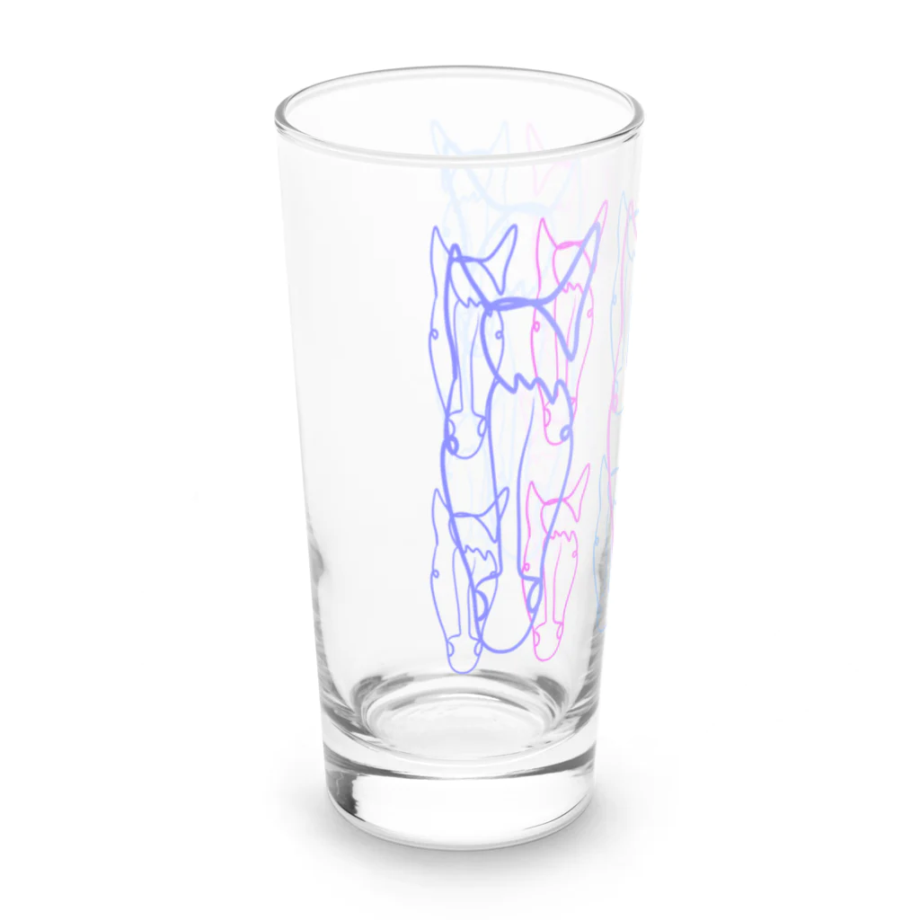 おはる屋さんのカラフルな馬さん Long Sized Water Glass :left