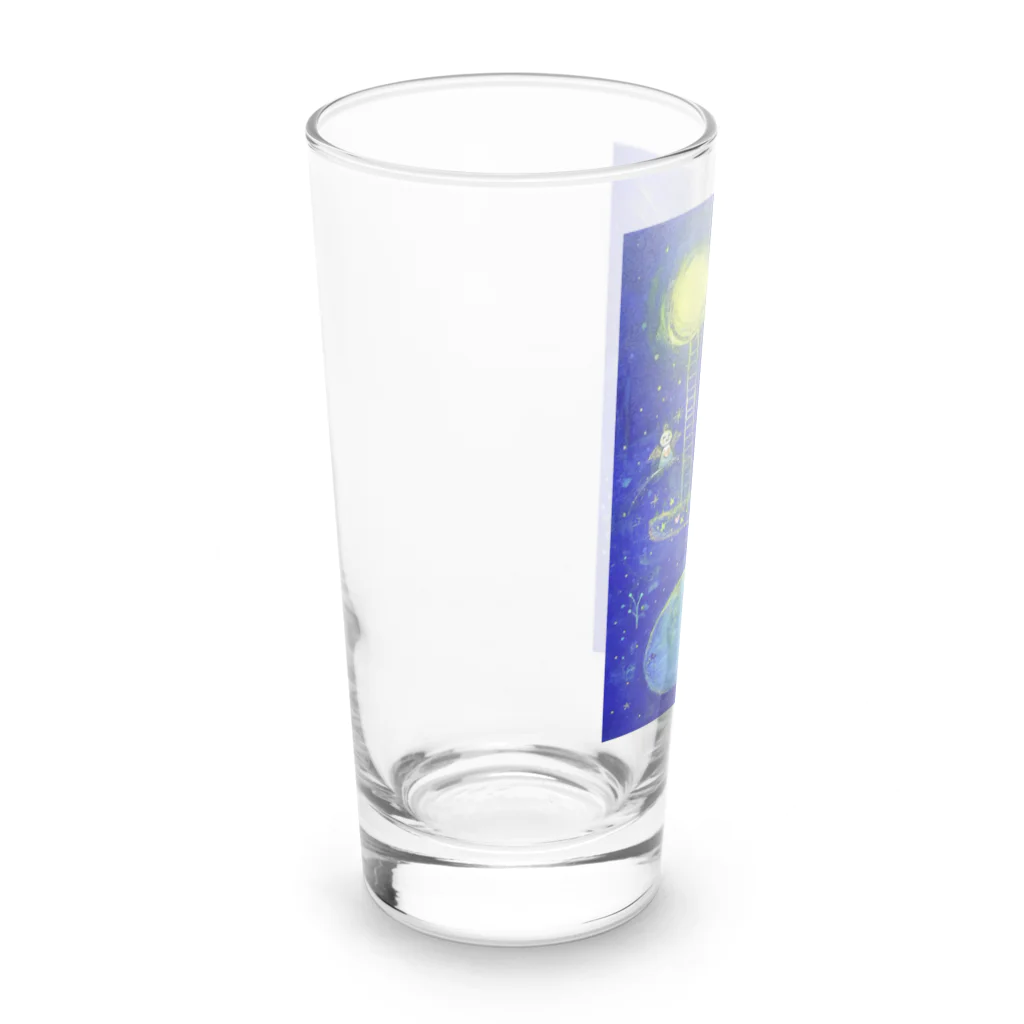 manahandの月とくじら Long Sized Water Glass :left