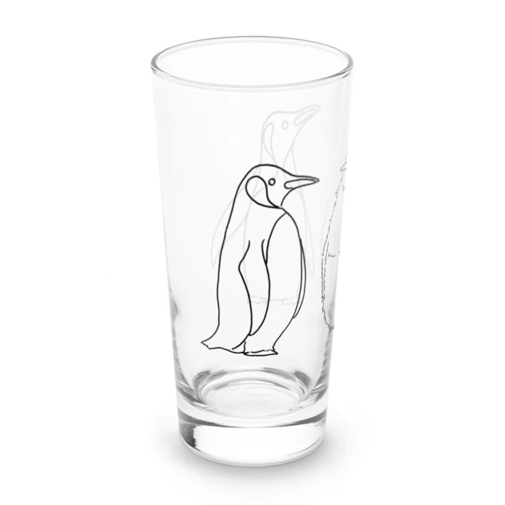 海の底際店のペンギンファミリー Long Sized Water Glass :left