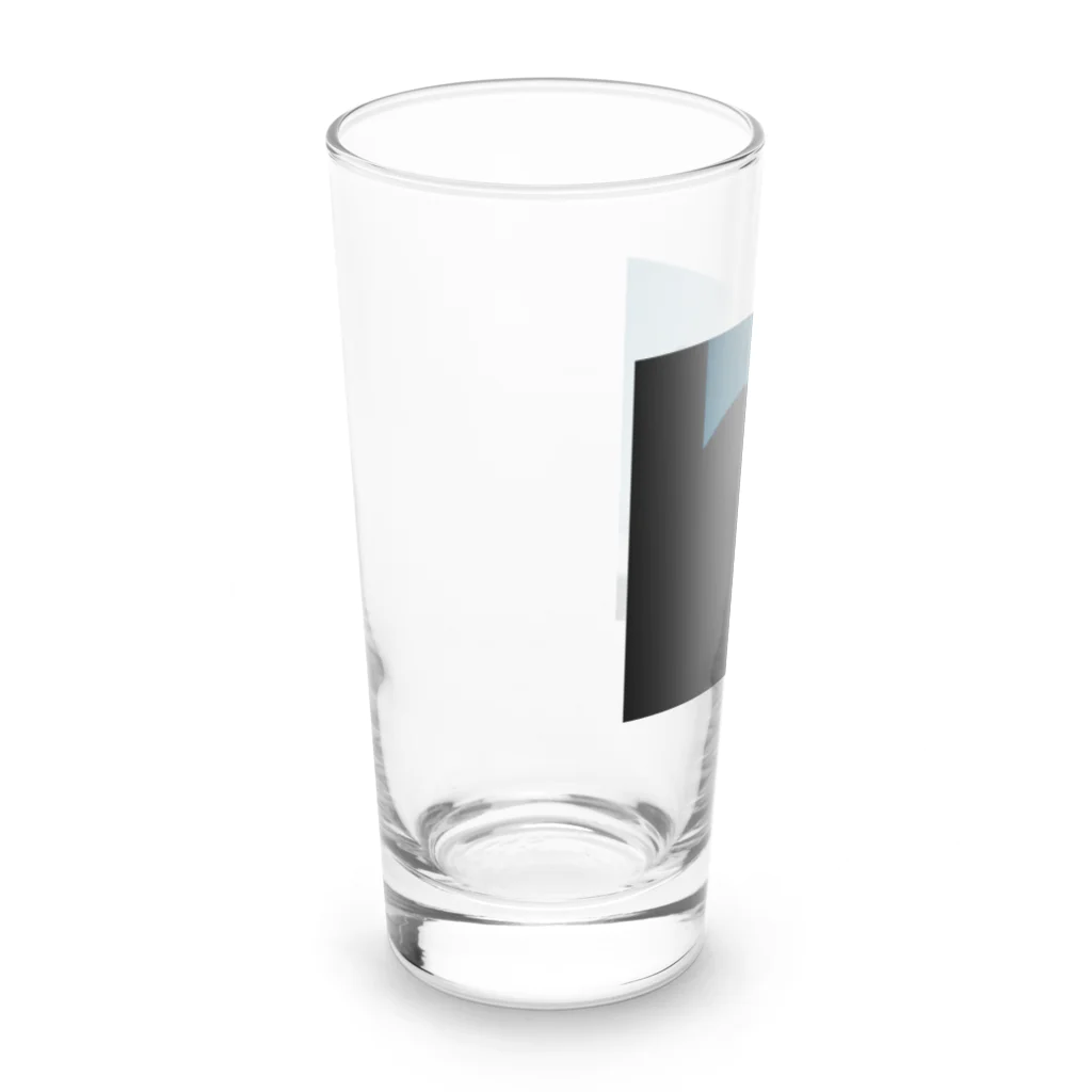 茶色三毛猫ルームの夕方の三毛猫の影 Long Sized Water Glass :left