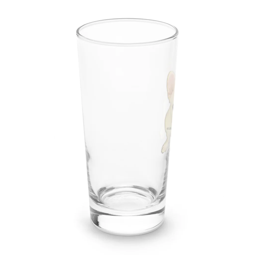 フレンチブルドッグのひまわりのフレンチブルドッグと乾杯 Long Sized Water Glass :left