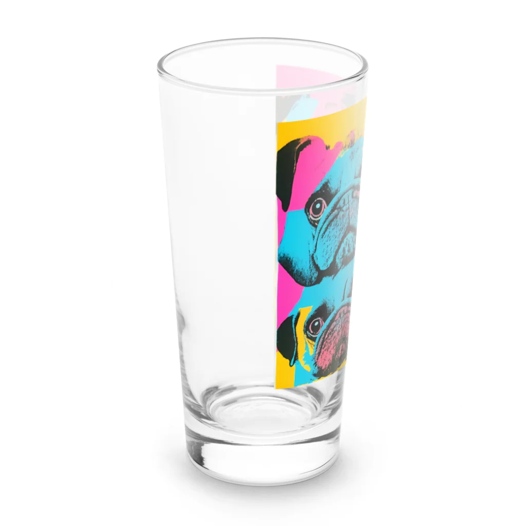 TakashiSのsurprised face pug Long Sized Water Glass :left