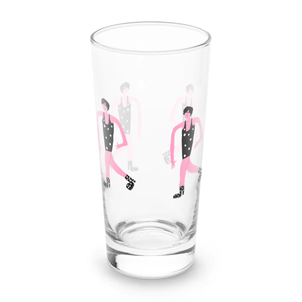 clareclaredoodleのwalking ladies water glass Long Sized Water Glass :left