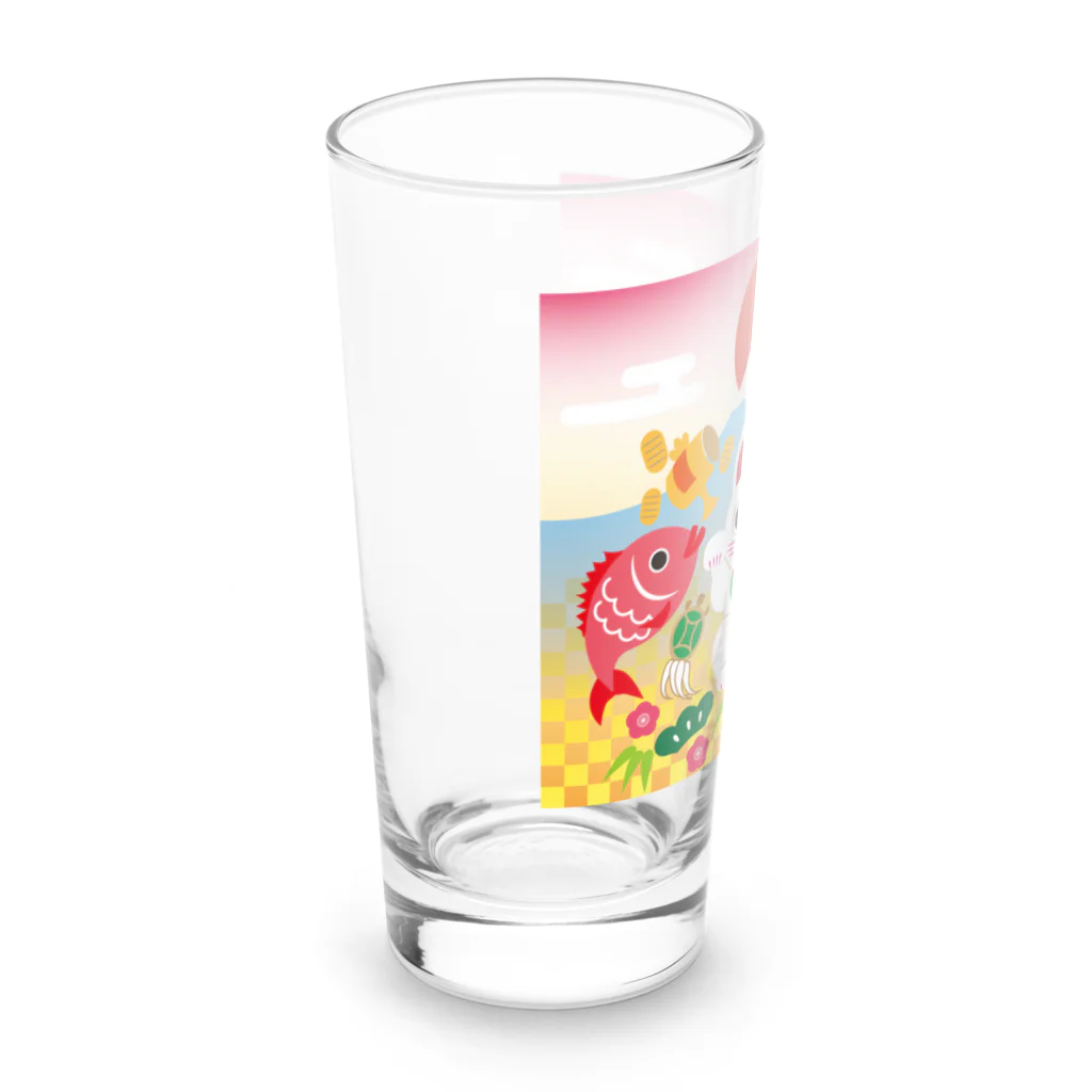 真椿ちゅんのお店のちゅんの招き猫と仲間たち Long Sized Water Glass :left