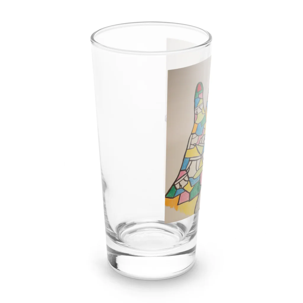 bureefの白いブリーフと手 Long Sized Water Glass :left