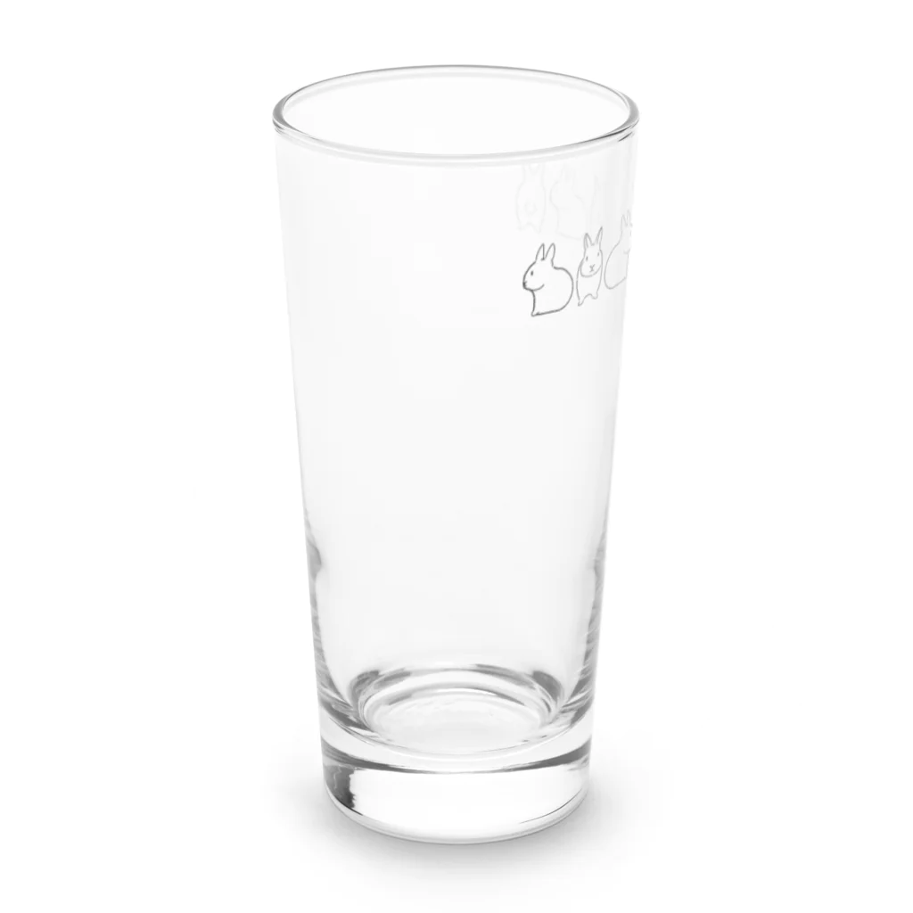 柴犬が好きなともみょんのうさぎがくるくる Long Sized Water Glass :left