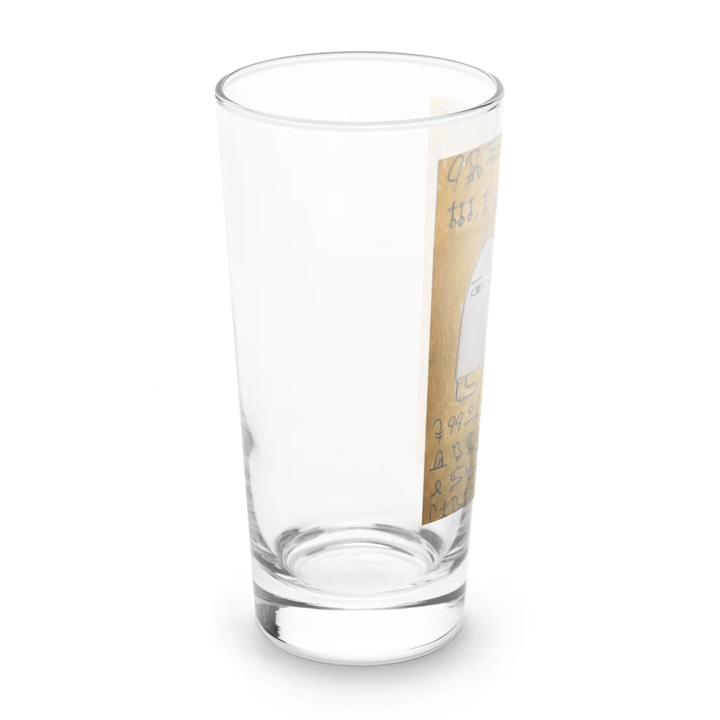 ルーナ│障害者アート のメジェドと猫メジェド Long Sized Water Glass :left