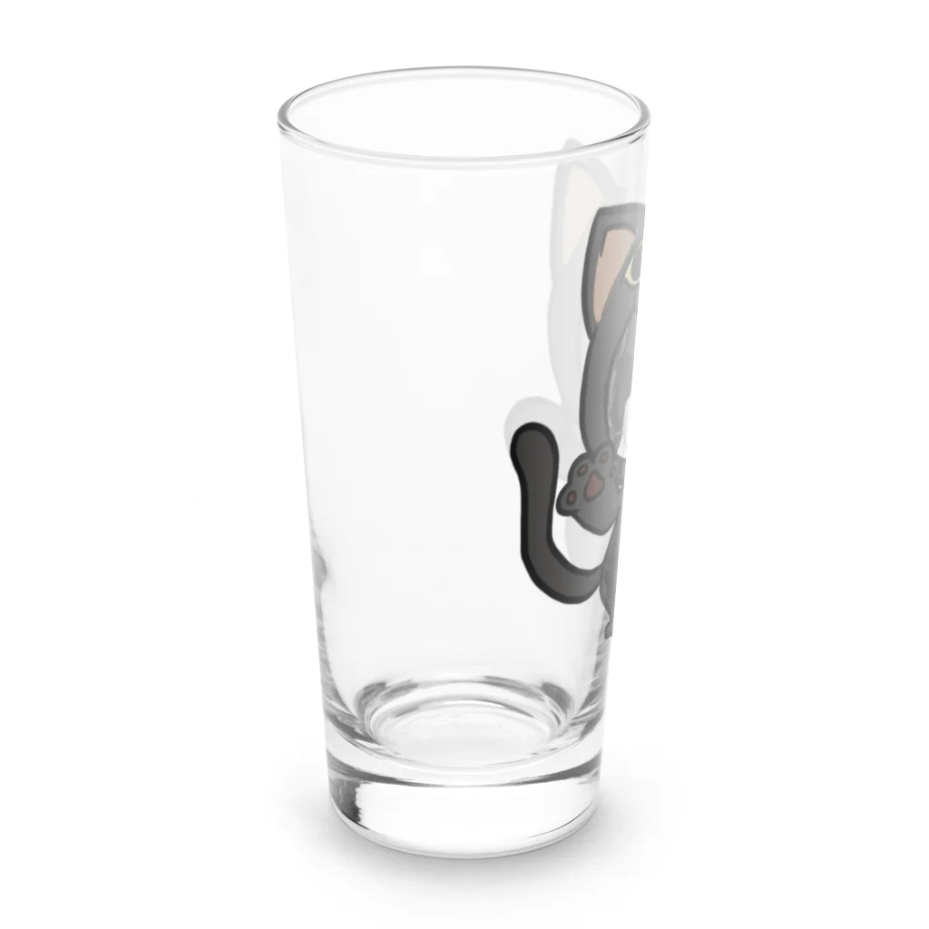 みきぞーん｜保護猫 ミッキー画伯と肉球とおともだちのmaruku Long Sized Water Glass :left