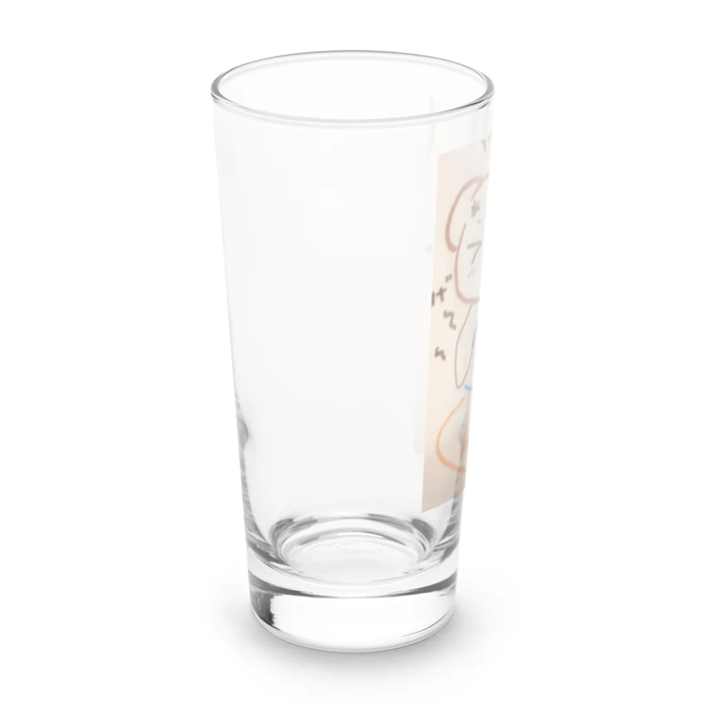 No.141_OneForOnesの焦げたパンしか作れないくまちゃん😨 Long Sized Water Glass :left