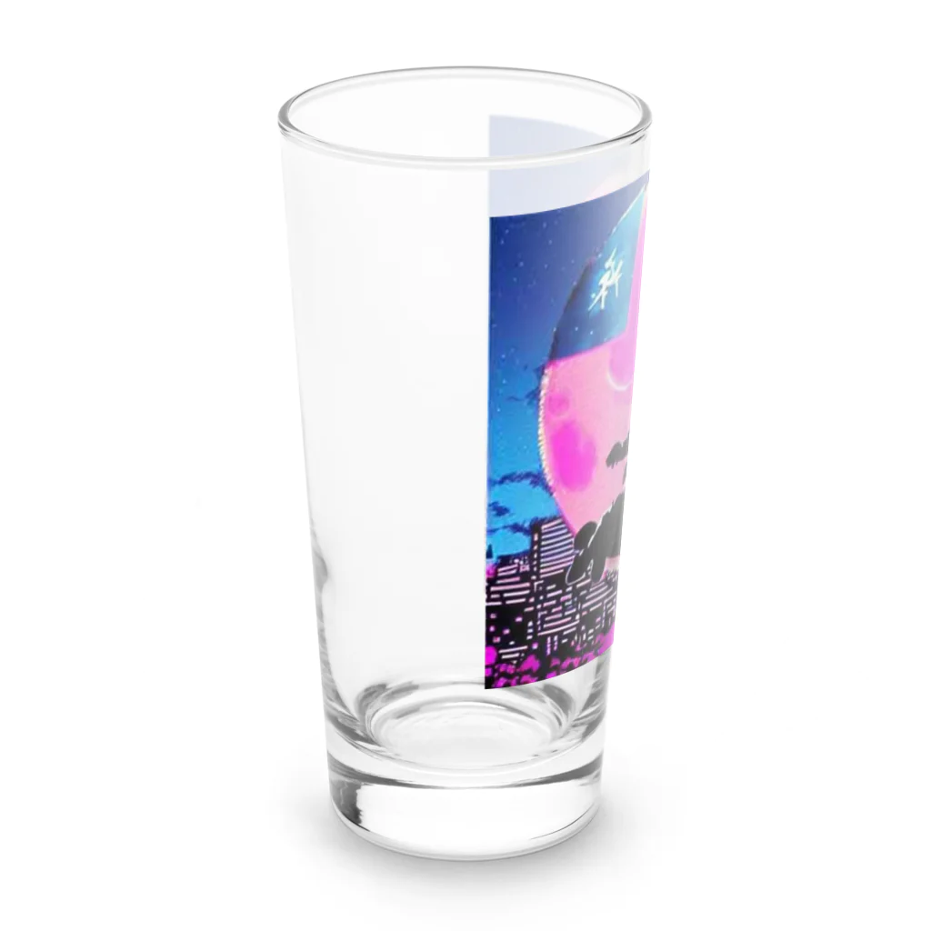 MedicalKUNの圧倒的芸術感の月夜の忍者★ Long Sized Water Glass :left