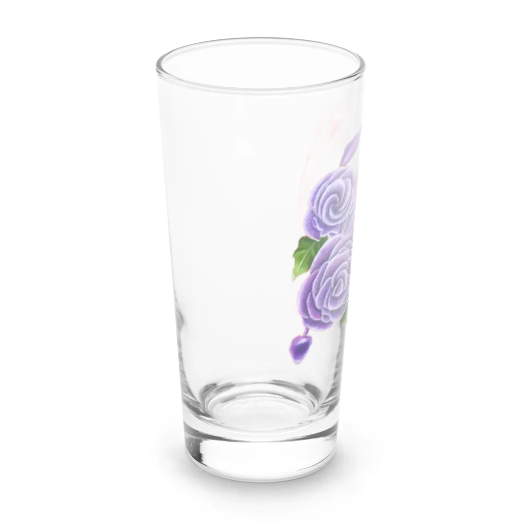 Owl's Dream　アウルズドリームのpurple rose lady Long Sized Water Glass :left