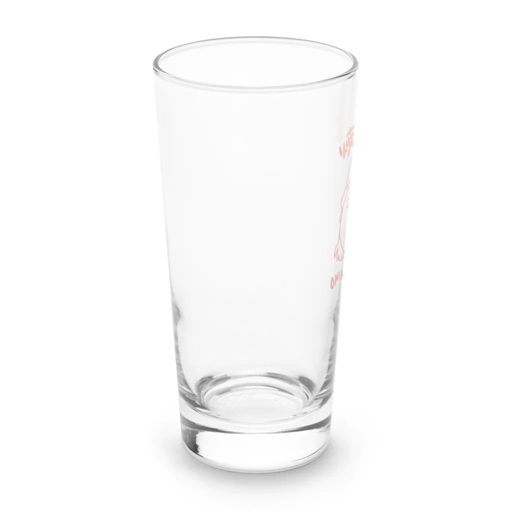 オモシロオカシクの焼肉女王（オレンジ） Long Sized Water Glass :left