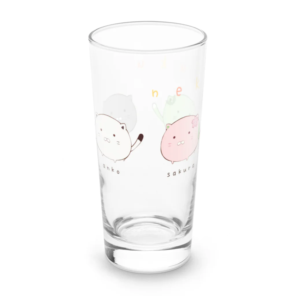 ねこふく茶屋のもちもちねこふく Long Sized Water Glass :left