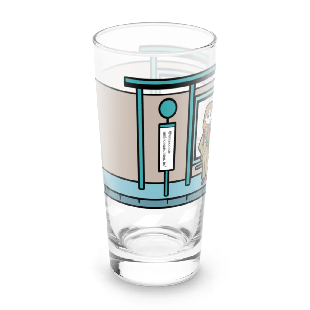 umi_comicのバス停 Long Sized Water Glass :left