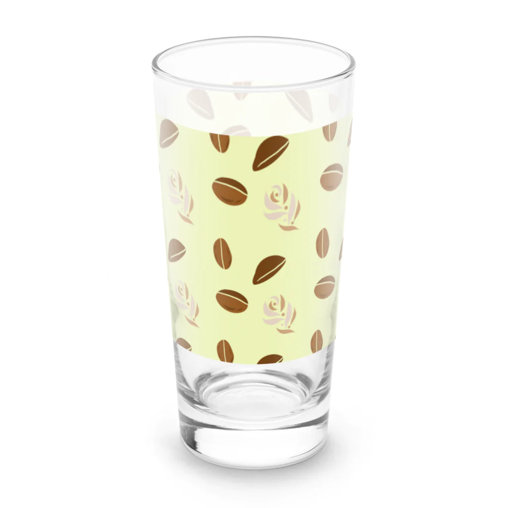 MZグラフィックスのコーヒービーンズ　クリーム色　マグカップ Long Sized Water Glass :left
