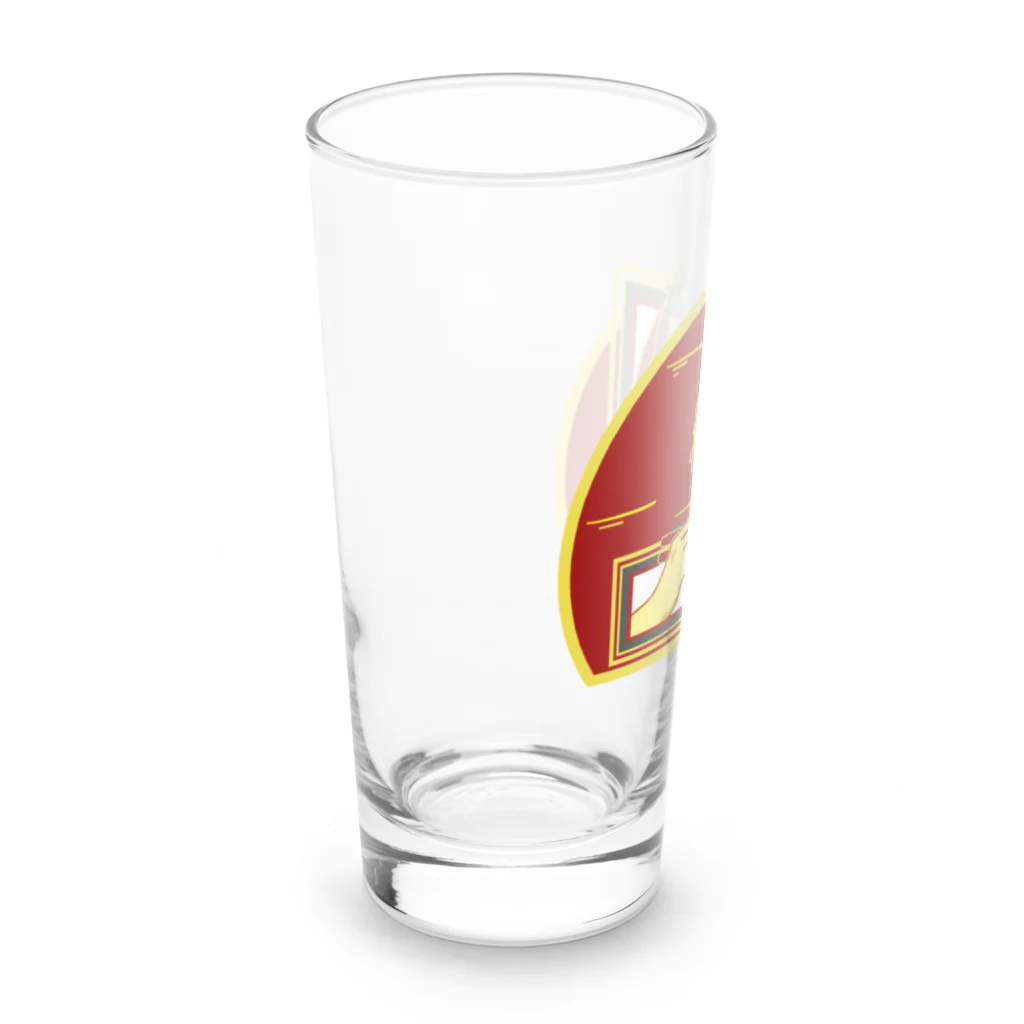 GOODS SHOP【そぞろな小窓】 SUZURI店の【脱穀してからね】 Long Sized Water Glass :left