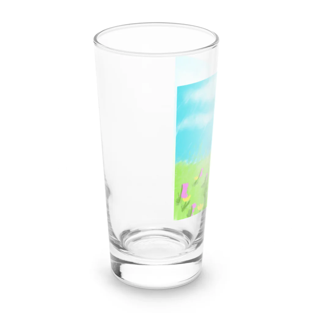 Muucunn の空とうさぎと蝶々 Long Sized Water Glass :left