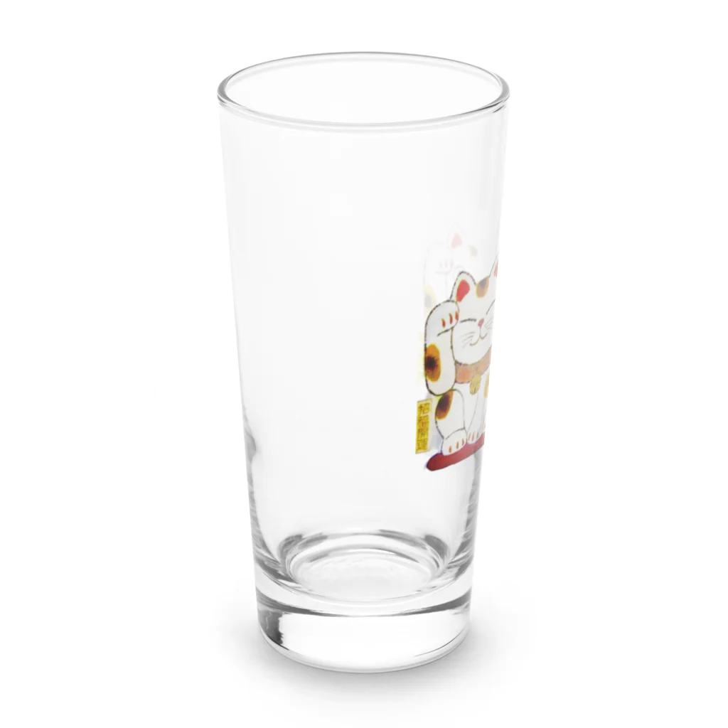 招福堂 玉屋の招き猫twins Long Sized Water Glass :left