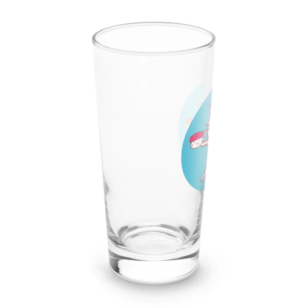 ネコのうーたんになりたいくちばしショップの「にゃすし又はすしにゃ」すし好き専用 Long Sized Water Glass :left