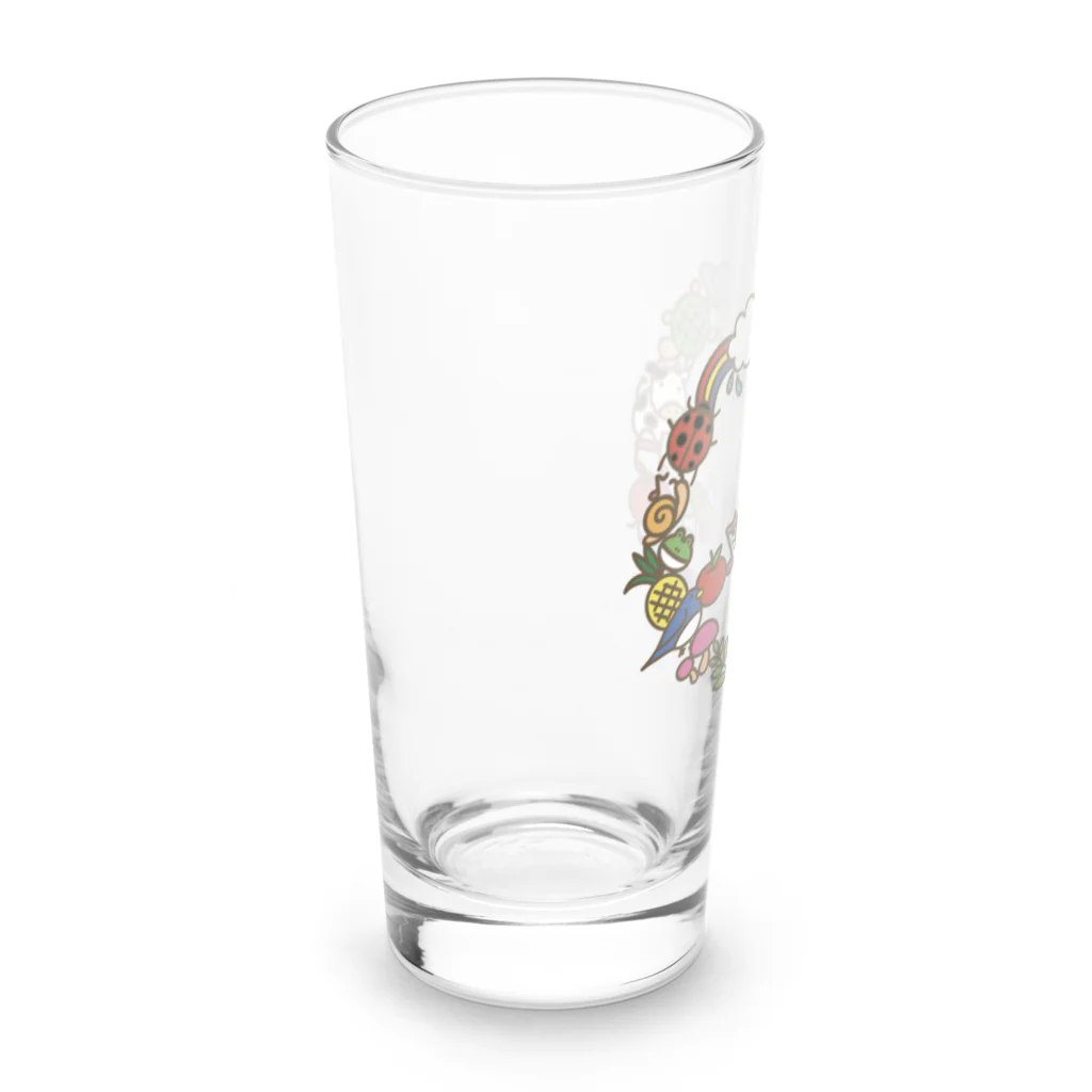 ミケタマのピースマーク Long Sized Water Glass :left