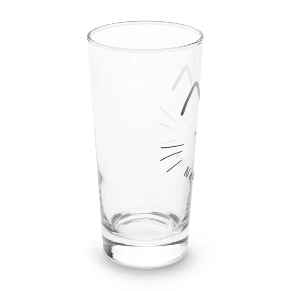 猫のひげ SUZURI店の猫のひげロゴマークシリーズ Long Sized Water Glass :left