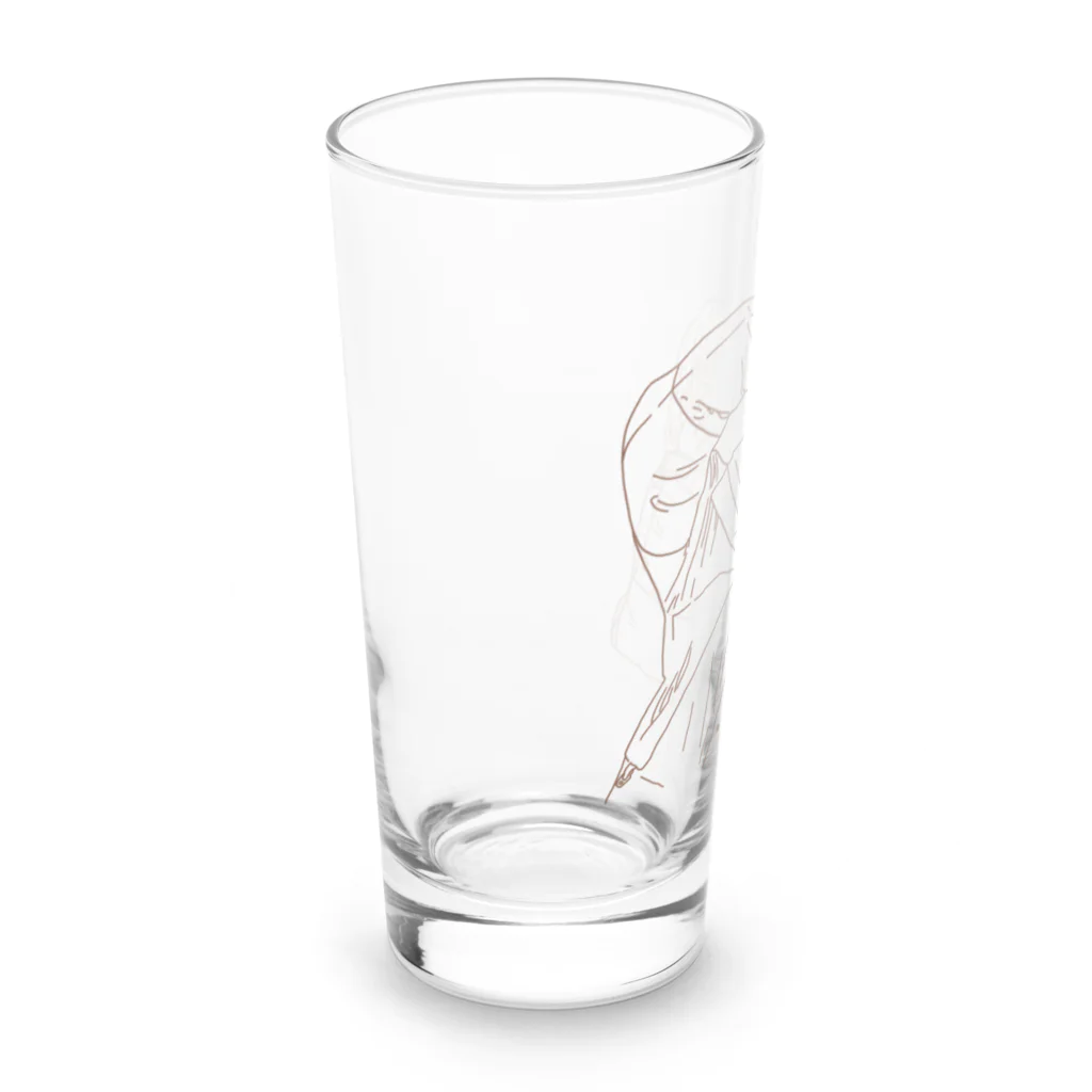 じゆうじんのカメラ女子はすすむ Long Sized Water Glass :left