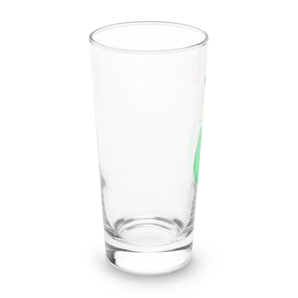 Lovecatfashionのモチ猫ちゃんクリームソーダ Long Sized Water Glass :left