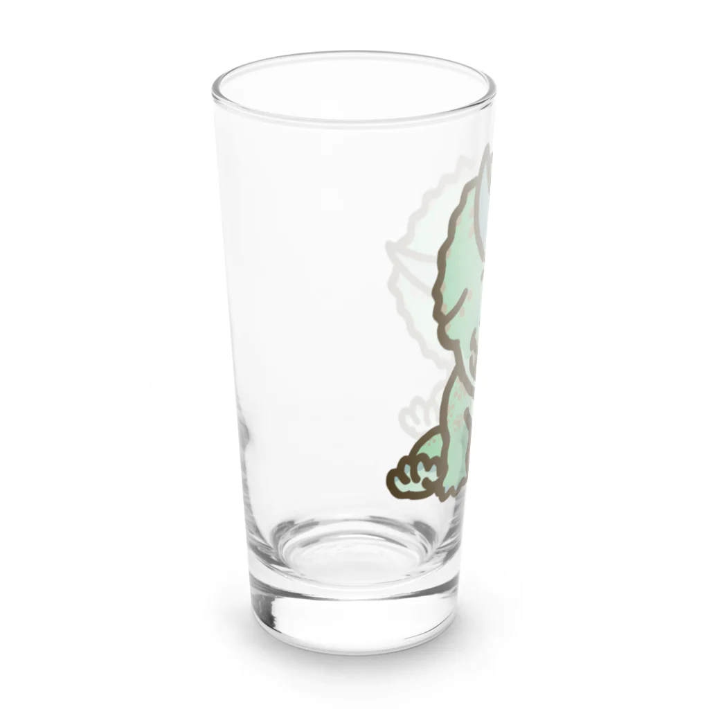 segasworksのトリケラちゃん（お座り）首傾げ Long Sized Water Glass :left