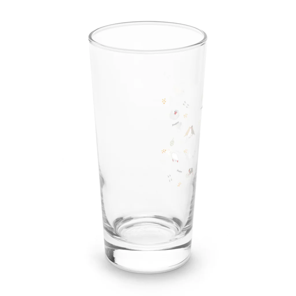 雛乃の文鳥グッズ屋さんの文鳥たちクリア Long Sized Water Glass :left