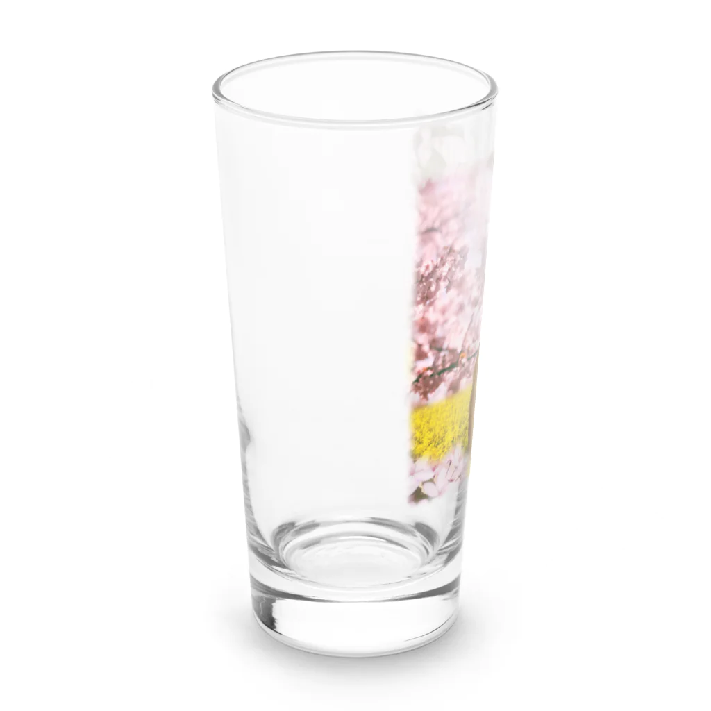 うさぎのうみちゃんねるショップのお花見うさぎ-うさぎのうみ Long Sized Water Glass :left