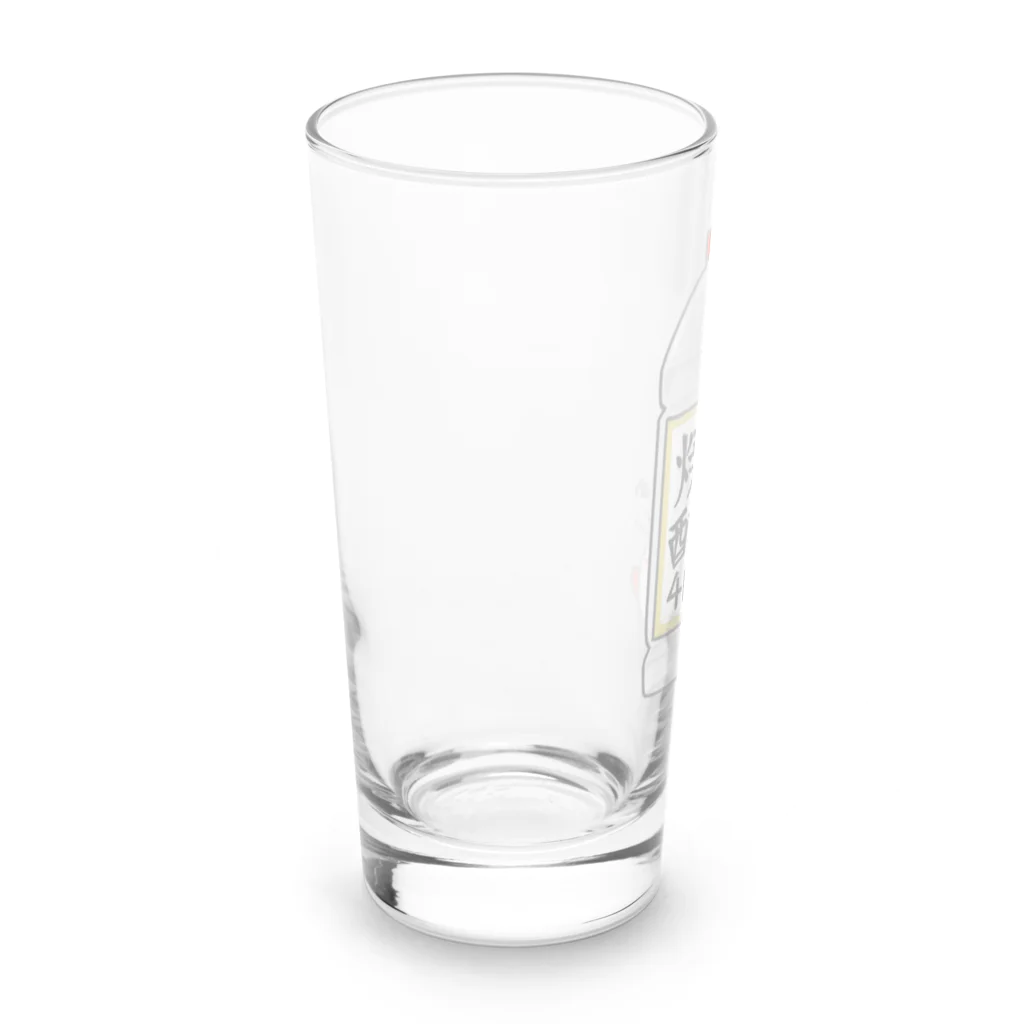 紅い羽の子 -ひよことぴよめろ-の4リッター焼酎を飲みたい人とたたかうひよこ Long Sized Water Glass :left