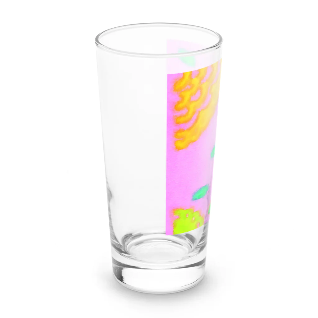 Noëlのピンクとお花 Long Sized Water Glass :left