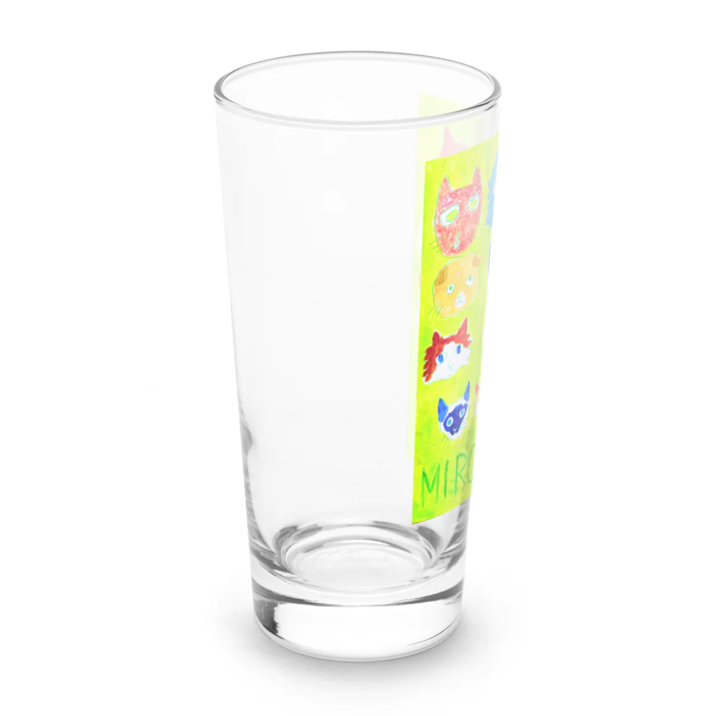 MIROKUちゃんのゆるかわゆるかわご近所ねこ集合 Long Sized Water Glass :left