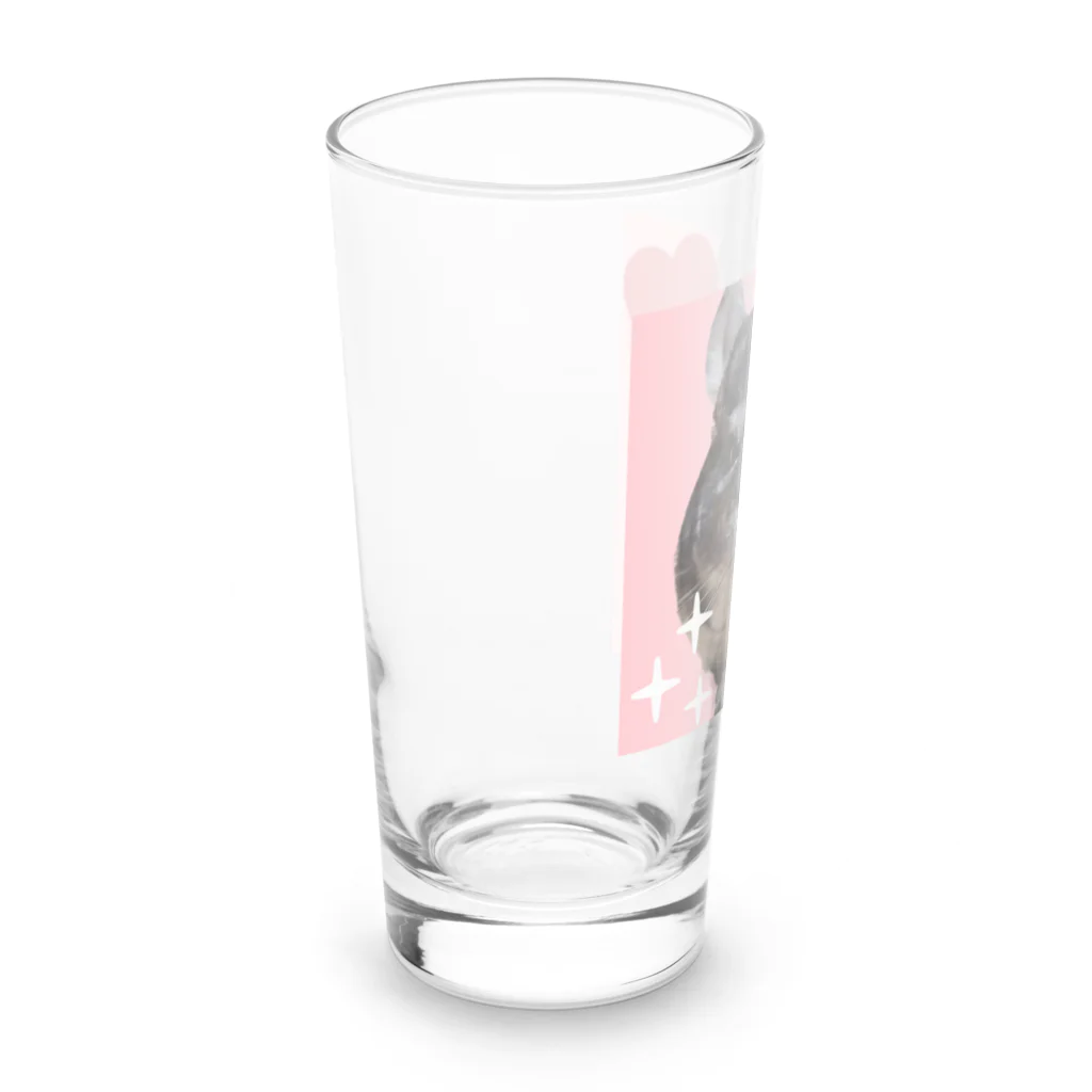 さおりんとチンチラのお家のチンチラブラックパール Long Sized Water Glass :left