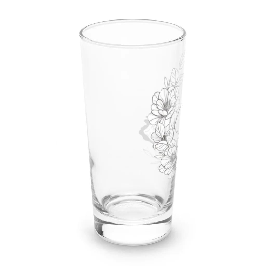 キッチンファラオのドクロフラワー Long Sized Water Glass :left