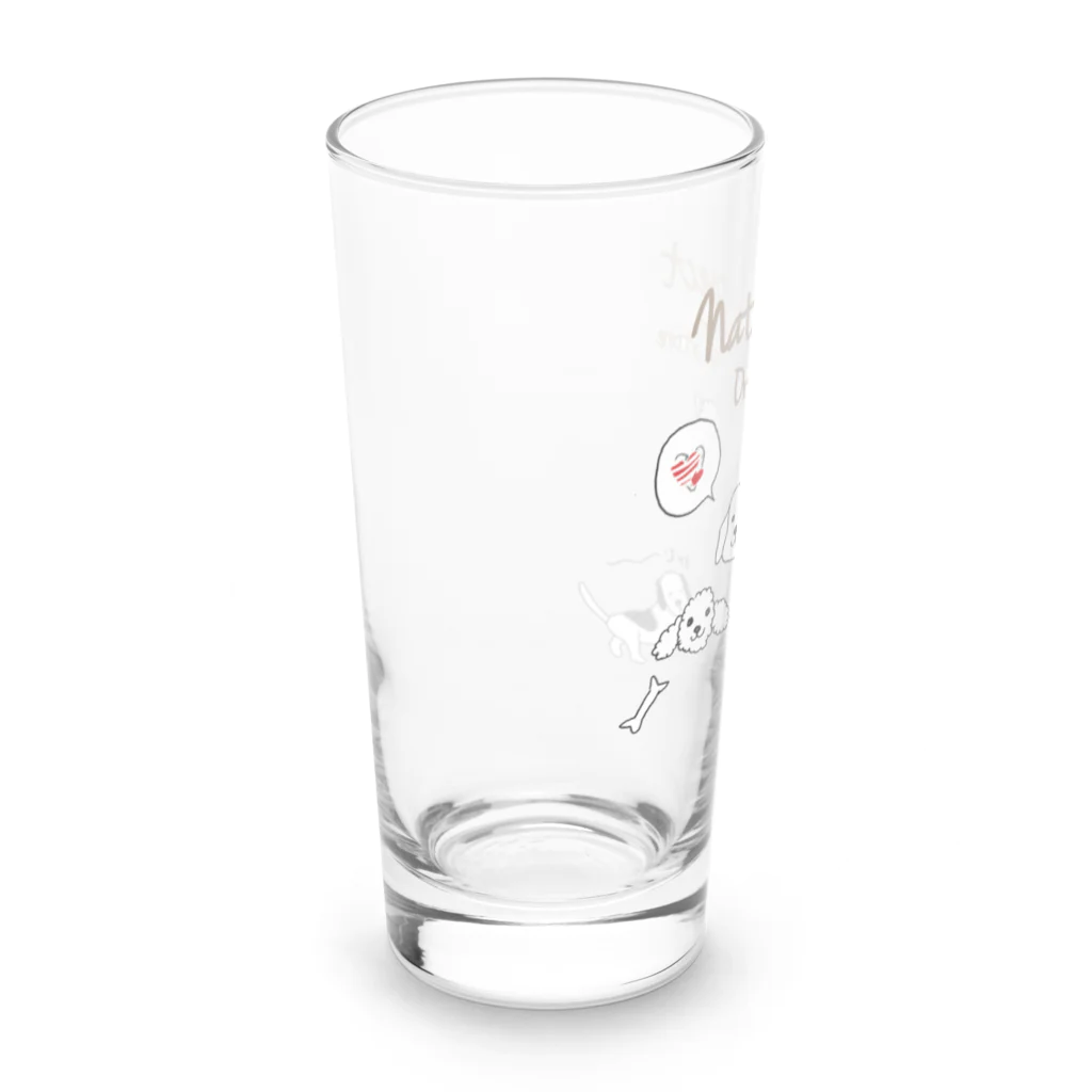 NaturalProjectオリジナルグッズのイッヌの仲間たち Long Sized Water Glass :left