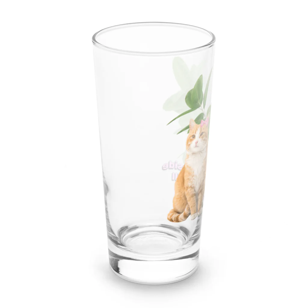 𝙈𝙊𝙈𝙊'𝙨 𝙎𝙝𝙤𝙥の植物とねこ_02 Long Sized Water Glass :left