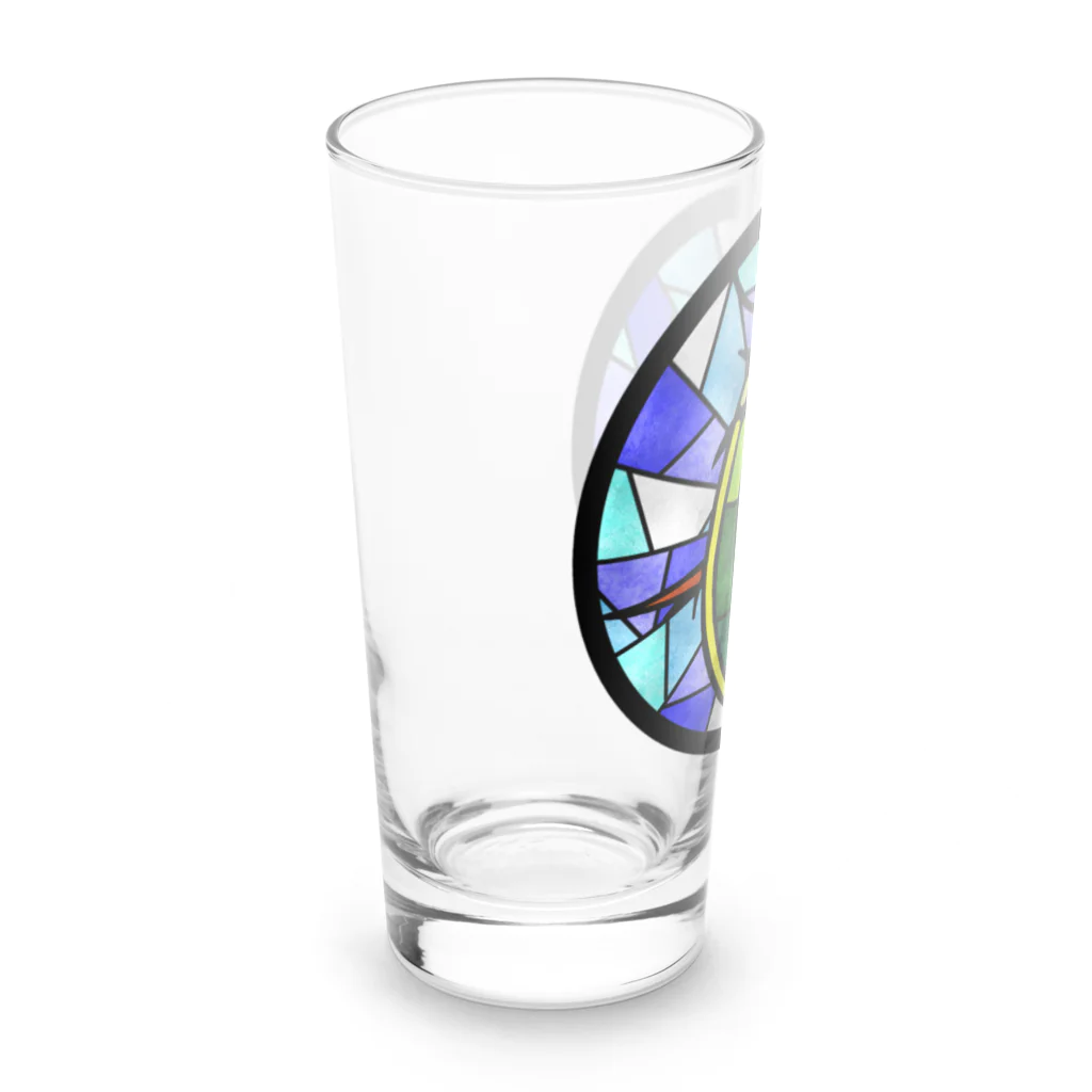 くいなの母のこがたのげんごろうステンドグラス風 Long Sized Water Glass :left