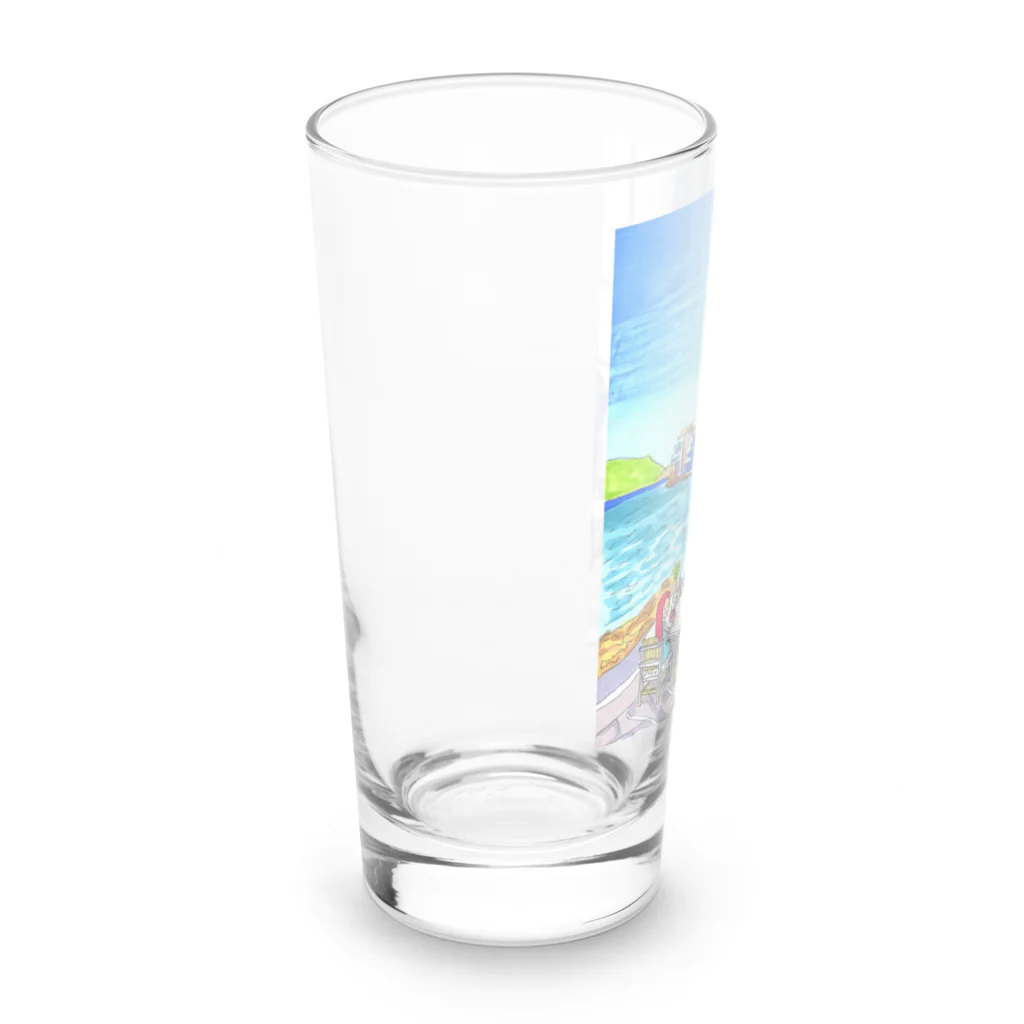 AKISENのエーゲ海カフェガールズ Long Sized Water Glass :left