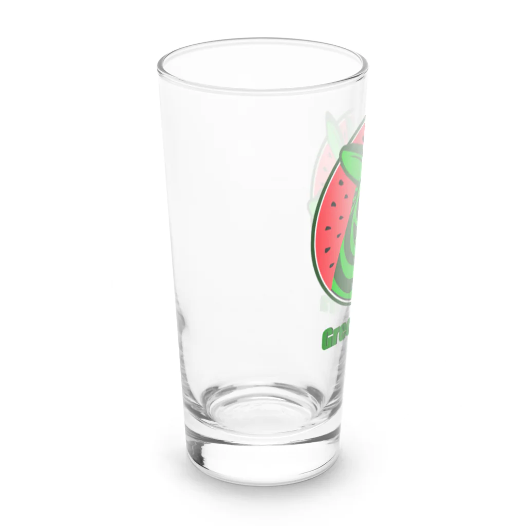 アインシュタインキャットのグリーンゼブラ Long Sized Water Glass :left