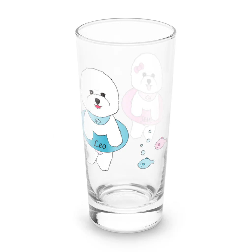 ミルフィーユ(Mirufeuille)のゆったりまったりレオ＆みるく Long Sized Water Glass :left