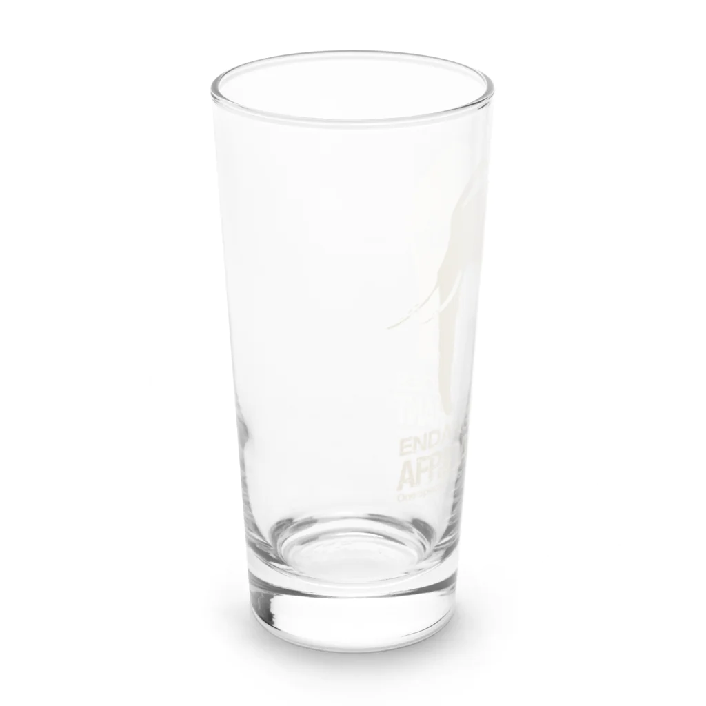 t-shirts-cafeの『アフリカゾウ』絶滅危惧種（レッドリスト） Long Sized Water Glass :left