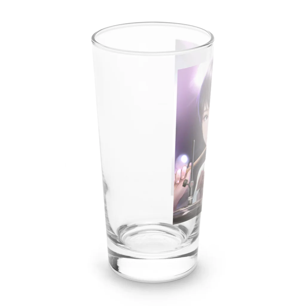 Mahiroshka まひろ朱夏 絵と音楽のドラム少女 Long Sized Water Glass :left