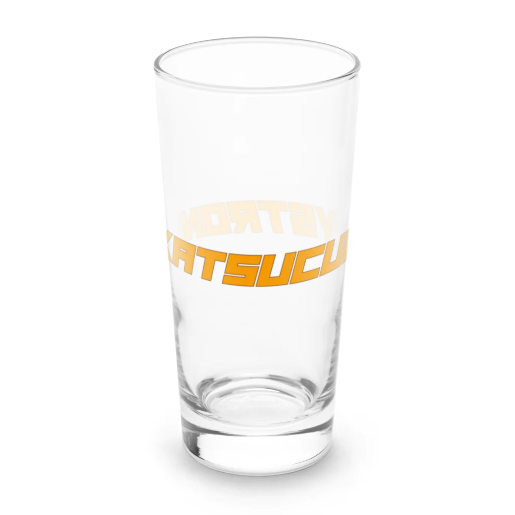 ハロー松田のとんかつTシャツのKASTUCURRYSTRONGKARAI Long Sized Water Glass :left