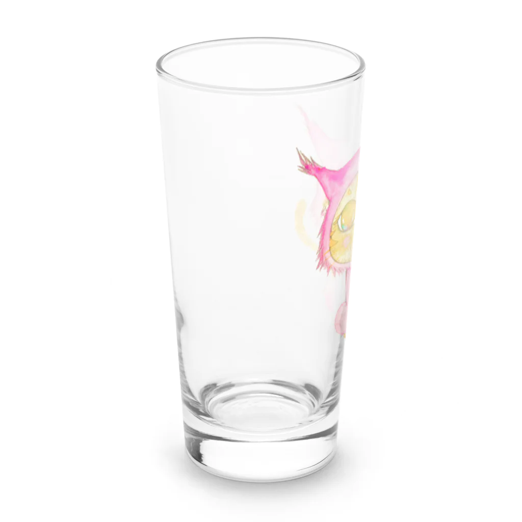 暖暖あたたかのピンクになりたい茶トラちゃん Long Sized Water Glass :left