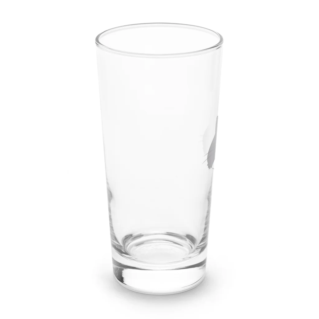 もふもふはちわれずの片髭ハチ子 Long Sized Water Glass :left