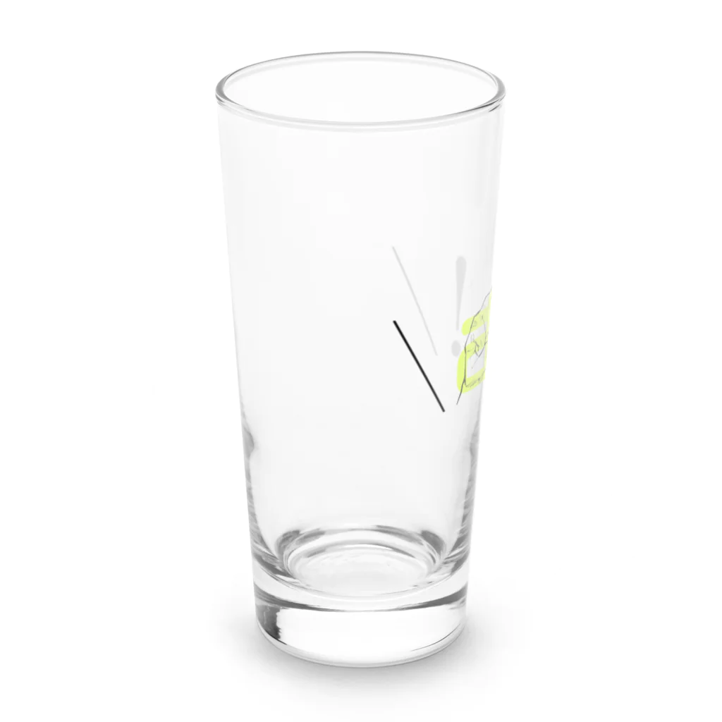 ヨシトミの絵のあ！(黄色)_手話50音 Long Sized Water Glass :left