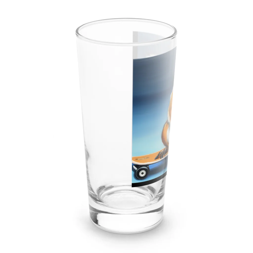 steventshirtsのスケートボードのリス Long Sized Water Glass :left